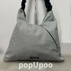 PO/BN ストライプ柄 トートバッグ ミニポーチ付き - メルカリ