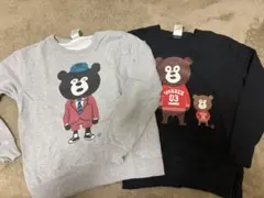 [2枚セット]BEAMS T クマプリント スウェット ブラック