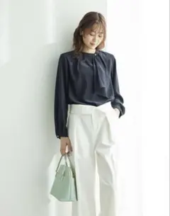 【ロペピクニック】ボウタイ風ブラウス