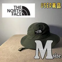 상태좋음 ノースフェイス アウトドアハット M カーキグリーン バケハ キャンプ