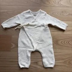 petit main ニットロンパース　70 アイボリー