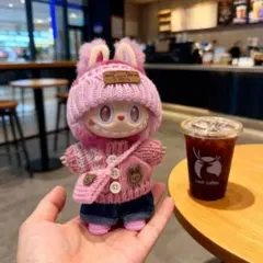 labubu洋服ラブブぬいぐるみ着17cmぬい服　着せ替え服5点セット