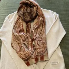 エトロ　ペイズリー柄ストール 大判 フリンジ付き未使用保管品