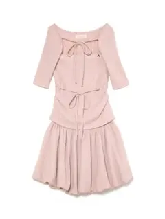 【andmary】 Nina balloon skirt set up pink