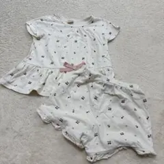 プティマイン★チェリー柄フリル付きパジャマセット