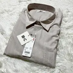 【新品タグ付き】UNIQLO:C ブロードオーバーサイズシャツ XL ストライプ