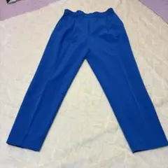 テーパードカラーパンツ　ブルー