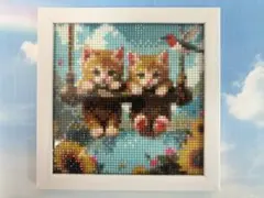 高評価 ダイアモンドアート 猫モザイクアート