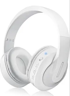 ホワイト ワイヤレスヘッドホン IPX7防水