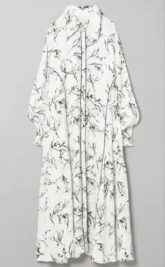 【値下げ中】JEANASIS　クサキガラ　ロングフレアワンピース