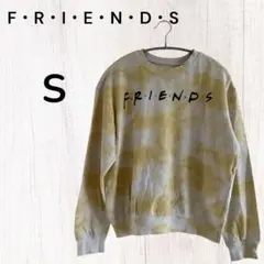 FRIENDS タイダイ柄トレーナー S イエロー