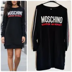 MOSCHINO ブラック スウェット ワンピース 未使用 - メルカリ
