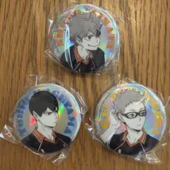 ハイキュー　ポートレートシャイニー缶バッチ　日向翔陽　影山飛雄　月島蛍