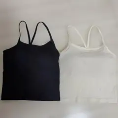 ユニクロ　シームレスクロップドブラキャミソール　2枚組