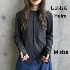 ☆美品☆しまむら☆Helm☆aya☆テレコ長袖前後差プルオーバー☆ロンT☆M☆G