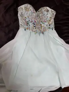 送料無料 カラードレス ミントグリーン