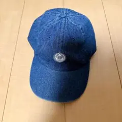 デニム刺繍ロゴ ベースボールキャップ デニム ブルー ODOMO