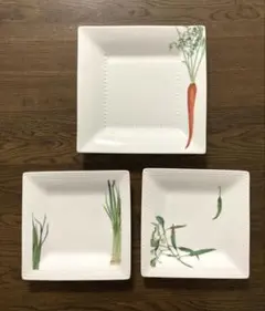 ノリタケ　角皿　京香旬彩　３枚セット