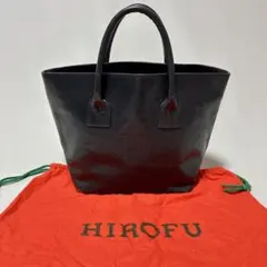 美品・保存袋付】ヒロフ HIROFU レザートートバッグ ボルドー A4可