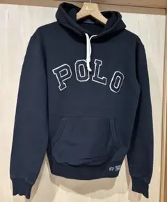 美品！　ポロラルフローレン POLO刺繍ワッペン　スウェットパーカー　ブラック