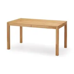 無印良品　木製テーブル　引出付　節あり　幅１４０ｃｍ