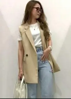 新品未使用❗GU テーラードダブルベスト/M❗