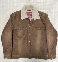 【極暖】Real Crush Clothing コーデュロイ ボアジャケット 茶
