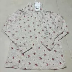 ユニクロ　花柄　タートルネックT