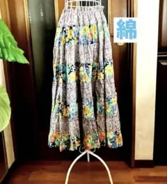 爽やか綿フレアースカート⭐️花柄／韓国ブランド