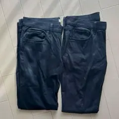 GU メンズ スラックス パンツ 2点セット 黒 ブラック サイズ31