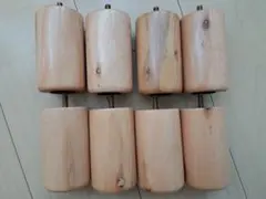 木製 ベッド脚 8個セット 高さ10cm