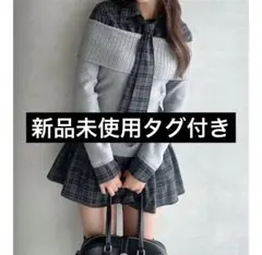 snidel シャツコンビチュニック ネイビー - メルカリ