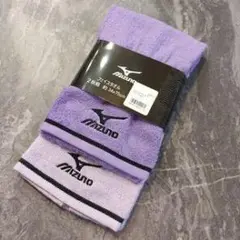 Mizuno 紫色 タオル 2枚セット 34x75cm