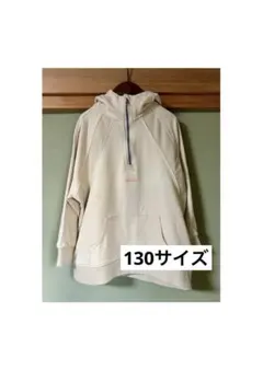 【130サイズ】裏毛 ハーフジップパーカー