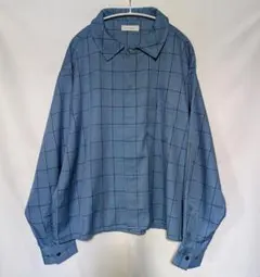 INTER FACTORY　長袖シャツ　ブルー　M　古着