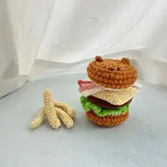 クマのハンバーガーあみぐるみ【Aセット】