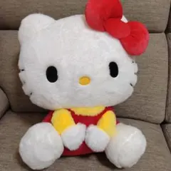 ハローキティ おすわりドール　GJリボン赤　ぬいぐるみ