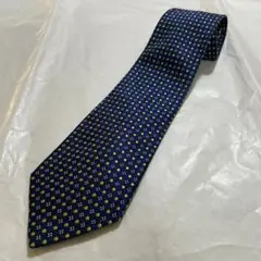 セルジオロマーニ ネイビー 濃紺 シルク ネクタイ イタリア製
