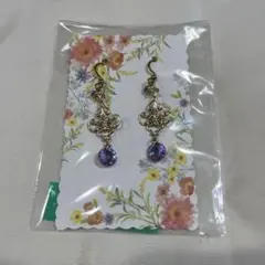 ゴールド 紫 バイオレット ピアス