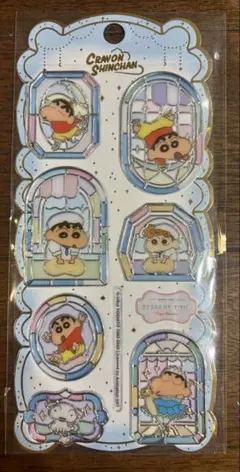 【海外正規品】　クレヨンしんちゃん　シール　　　　ステンドグラスデザイン