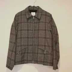 【EDIFICE 】チェック柄 ジップアップジャケット