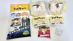 ハイキュー!! ふわふわフェイス巾着 キャラスタンドミニ 狐爪　3点セット