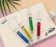 注射器風 ボールペン 8本セット 面白文具 インク黒 0.7mm