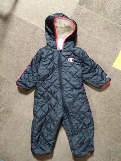 Champion フード付きアウター 90cm 黒　ジャンプスーツ　スノーウェア