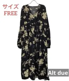 最終価格Alt due新品【FREE】フラワーカシュクールワンピース