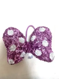 ディズニー　ピンクリボン　ヘアゴム