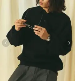 限定展開Relax Fitリラックスフィット スウェットライク ポロカラーニット
