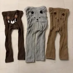 クマ レギンス 80cm 3枚セット