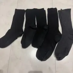 4足黒とグレーのソックス5足セット