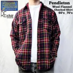 60s 70s Pendleton ペンドルトン ウールシャツ ネルシャツ